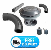 Aerated Bottom Drain Bundle  Metric Pressure Pipe                               
