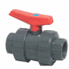 Double Union Ball Valves - Red Handles
